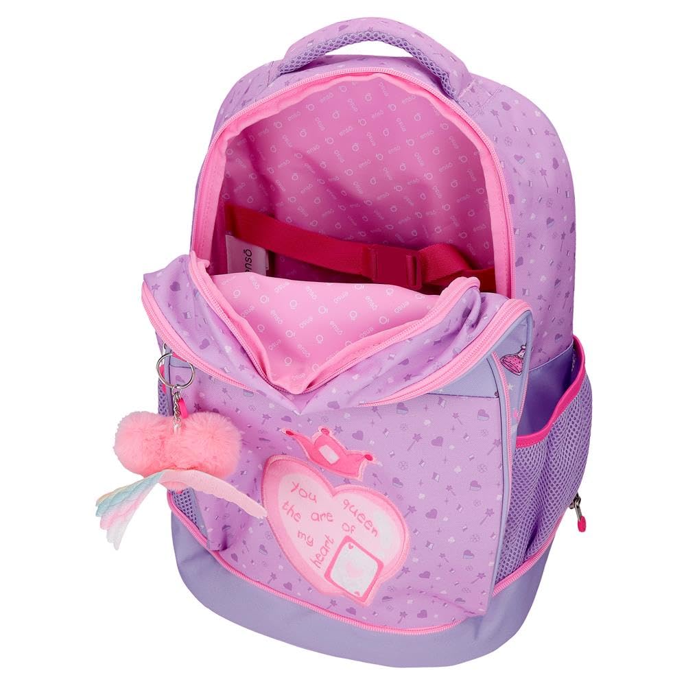 Enso Queen Of Hearts Mochila 2 ruedas Morado 33x44x21 cm Poliéster 30,49L