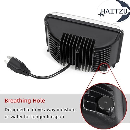 Miniatura 4 de Faros delanteros LED de 4 x 6 con enchufe H4 compatible con los siguientes modelos: Peterbilt Rectangular H4651 H4652 H4656 H6545 H4666 Kenworth