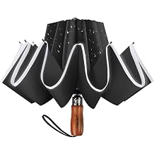 Automatic Umbrella 46 Inch Inverted Golf 10 Rib Windproof Rain Travel