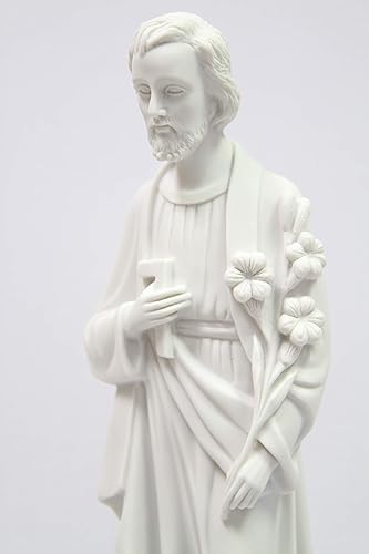 Miniatura 5 de Figura de escultura de estatua de San José de 19 pulgadas, fabricada en Italia, para interiores y exteriores