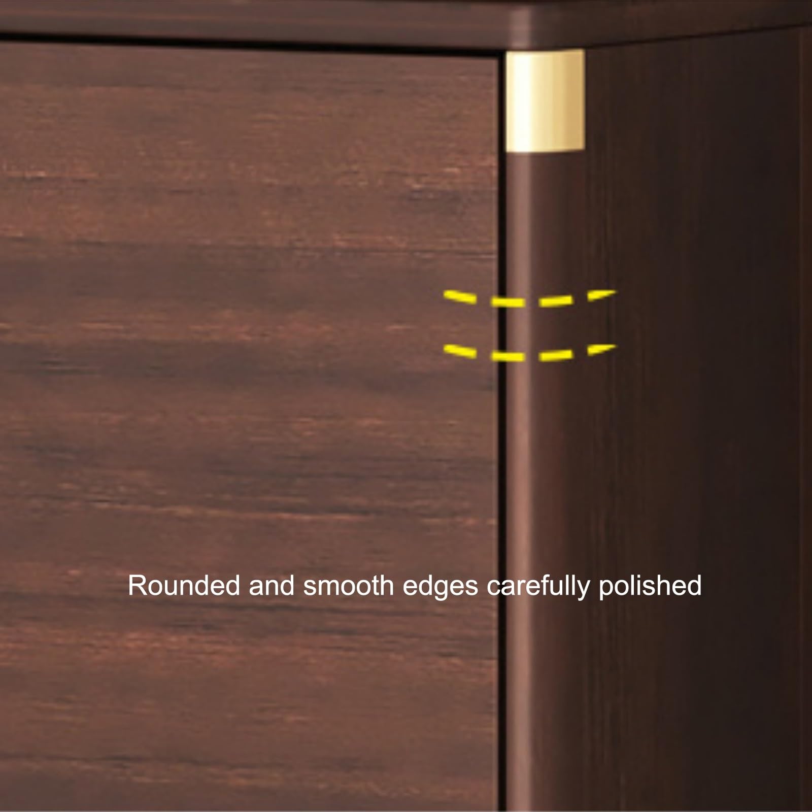 折りたたみ式の木製キャビネット Woody Prime Walnut ウォールナット材 木製キャビネット三段六杯