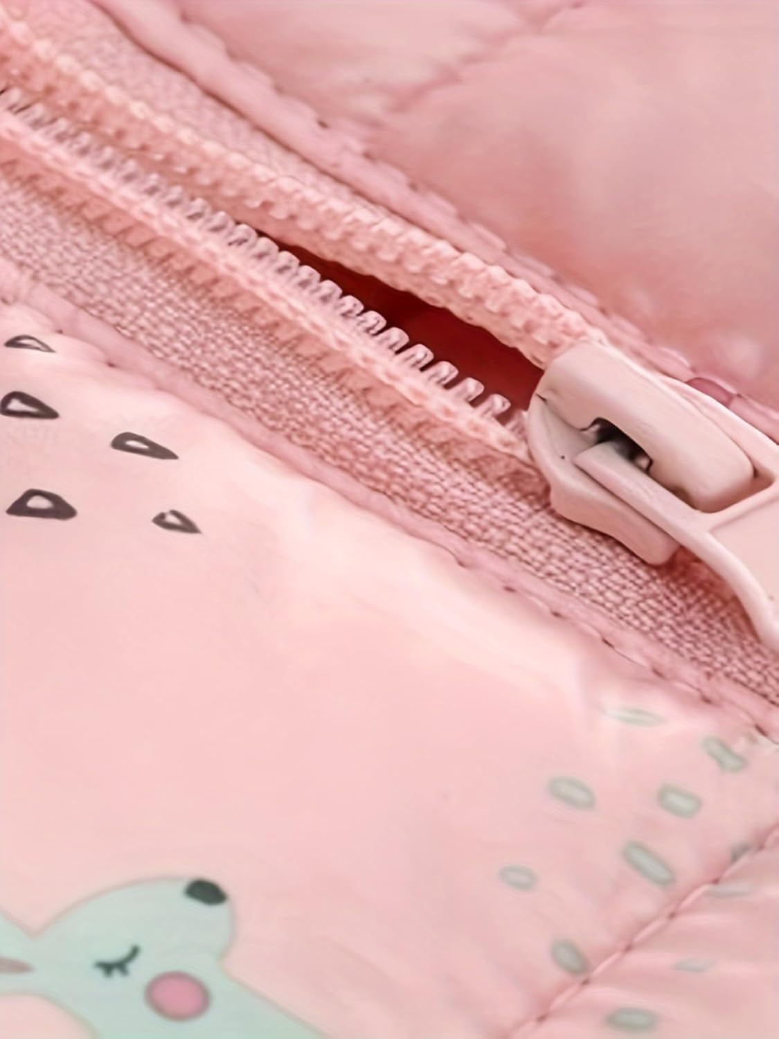 Tenna Teki Cartoon Animals Hooded Puffer Jacket - Soft and Cute Toddler Girls' Outwear