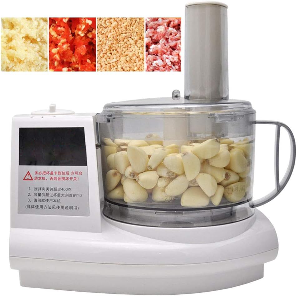 500W Elektrischer Mini-Lebensmittelzerkleinerer für Knoblauch, Ingwer, Chili - Hacken, Scheiben, Würfeln, Zerkleinern, Hacken, kleiner Gemüseprozessor für das tägliche Kochen