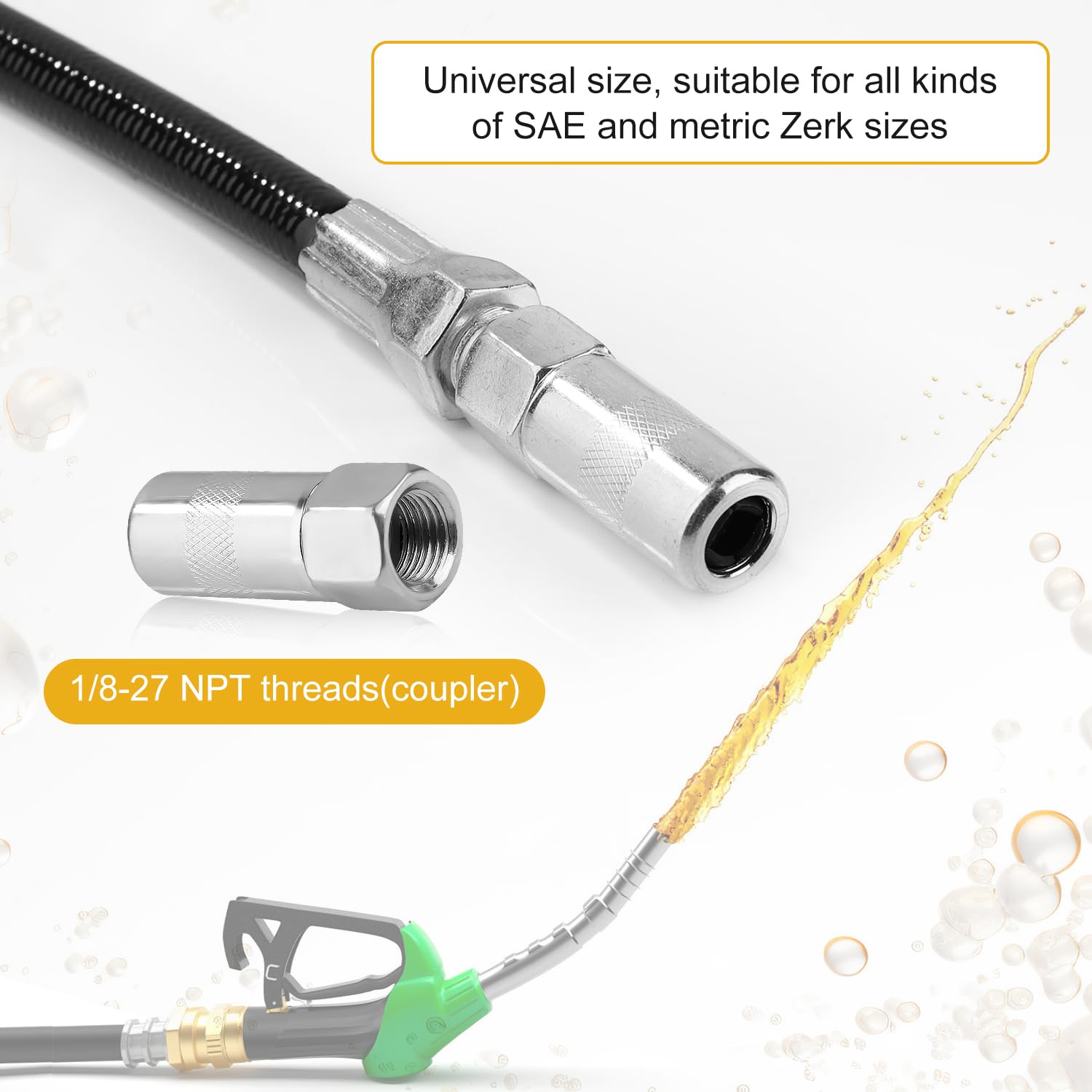 De Detailshop Draaibare Koppeling voor Hogedruk Nozzles – 1/4″ Quick R