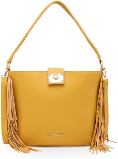 Caprese Cindy Hobo, Yellow-Medium | Stylish Shoulder Bag for Women | Spacious Compartment | Perfect for Casual & Daily Use Price In India