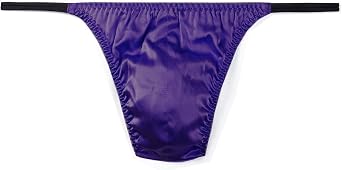 Mens Silk Satin Thong Underwear, T-back G-string | 93% Mullbery silk, sleek and minimal coverage fit, cheeky, low rise, soft breathable fabric for all-day comfort
