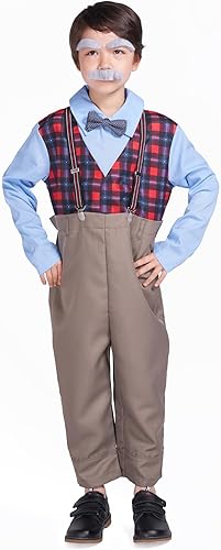 Miniatura 2 de Rabtero Disfraz de anciano para niños, disfraz de anciano para niños, disfraz del día 100 de escuela, disfraz de abuelo para niños de 4 a 10 años