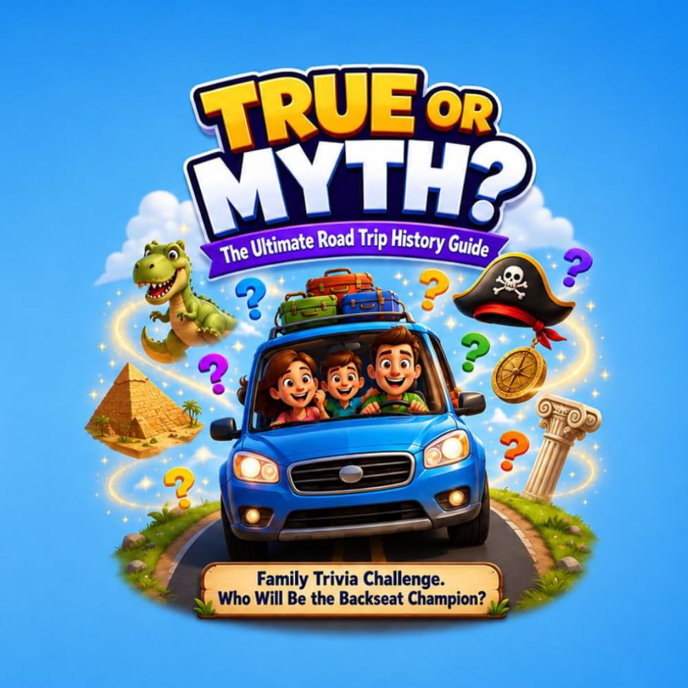 TRUE OR MYTH?: The Ultimate Road Trip History Guide & Family Trivia Challenge: Screen-Free Car Games, Weird Facts, and Crazy Myths for Kids. Who Will Be the Backseat Champion?
