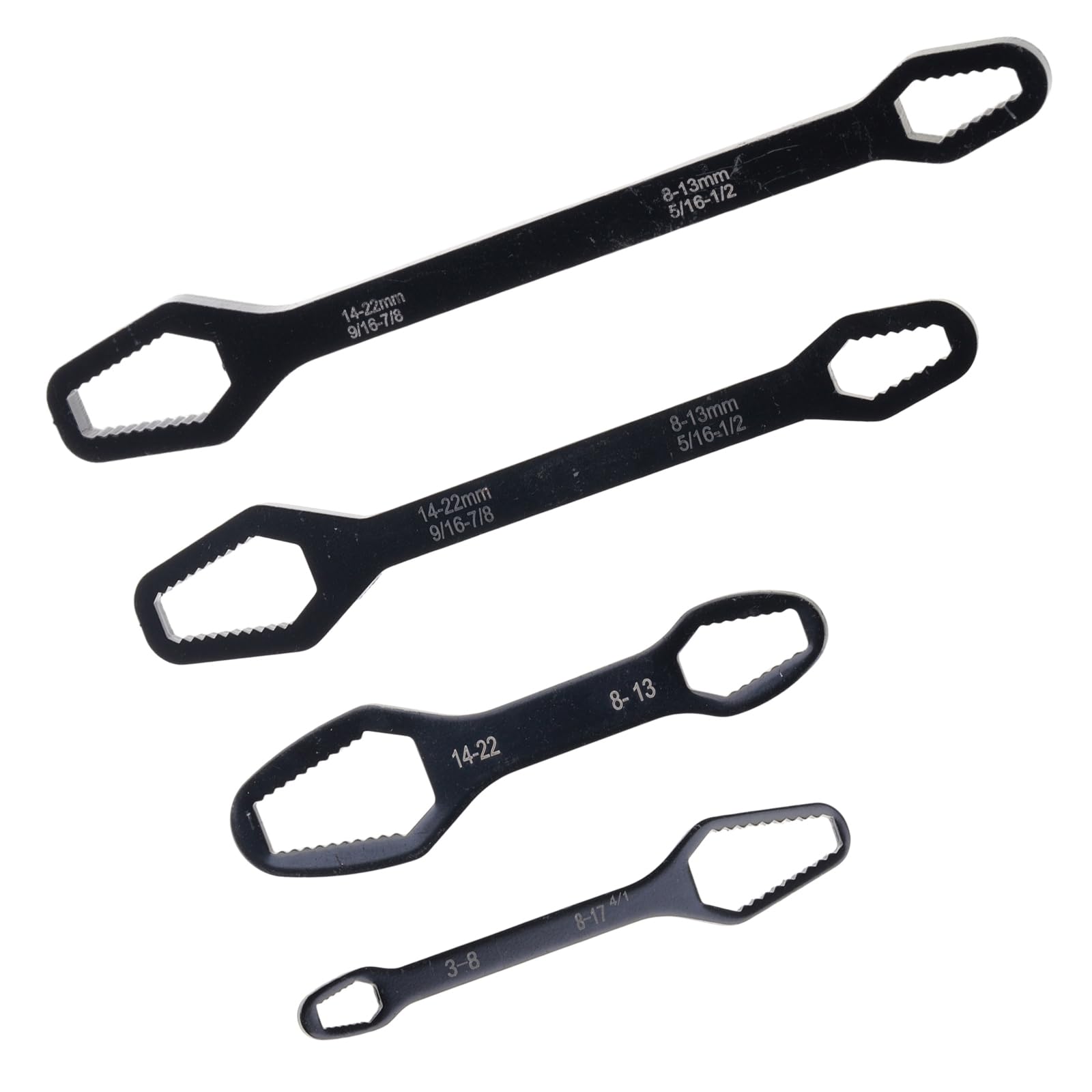 Sisyeuo Multifunctional Adjustable Spanner Set 4Pieces Wrench Ergonomic Handle For Mechanics And Car Maintenance 8-24Mm Multifunction Wrench Set