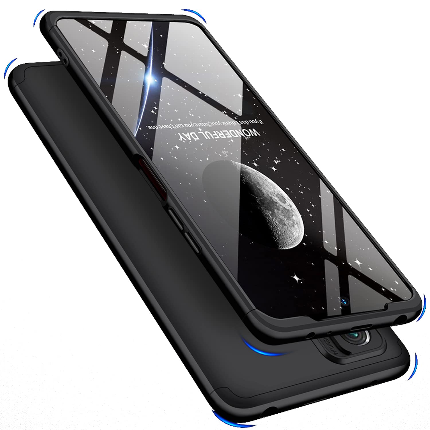 Kapa Double Dip Full 360 Protection Back Case Cover for Xiaomi Redmi Note 10 Pro/Note 10 Pro Max (Black), Poly Carbonate