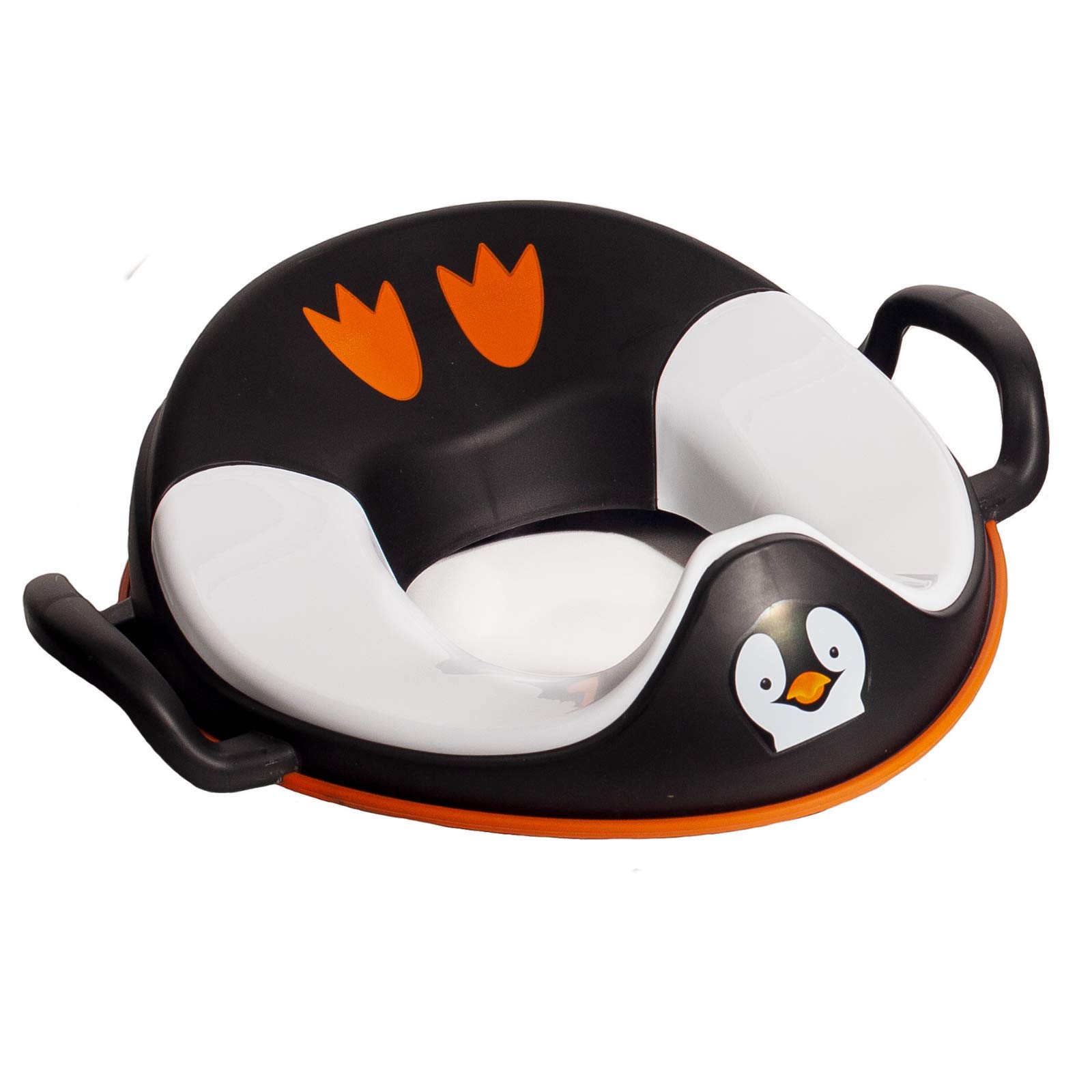 My Carry PottyMy Little Trainer Seat -Pinguin Toilettensitz, Töpfchen Training, Toiletten-Aufsatz für Kleinkinder, schwarz, MLTS-PE