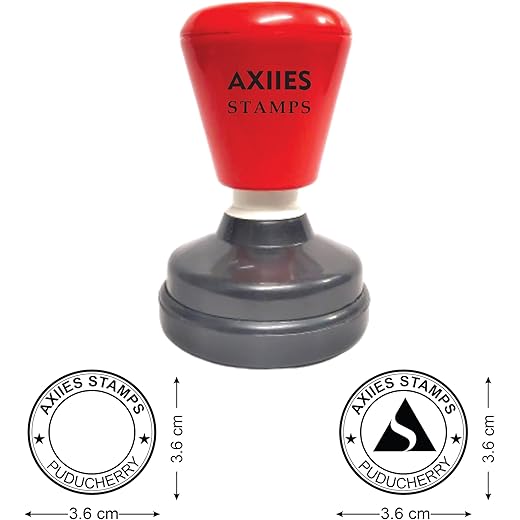AXIIES Customized Rubber Seal Stamp (Medium)