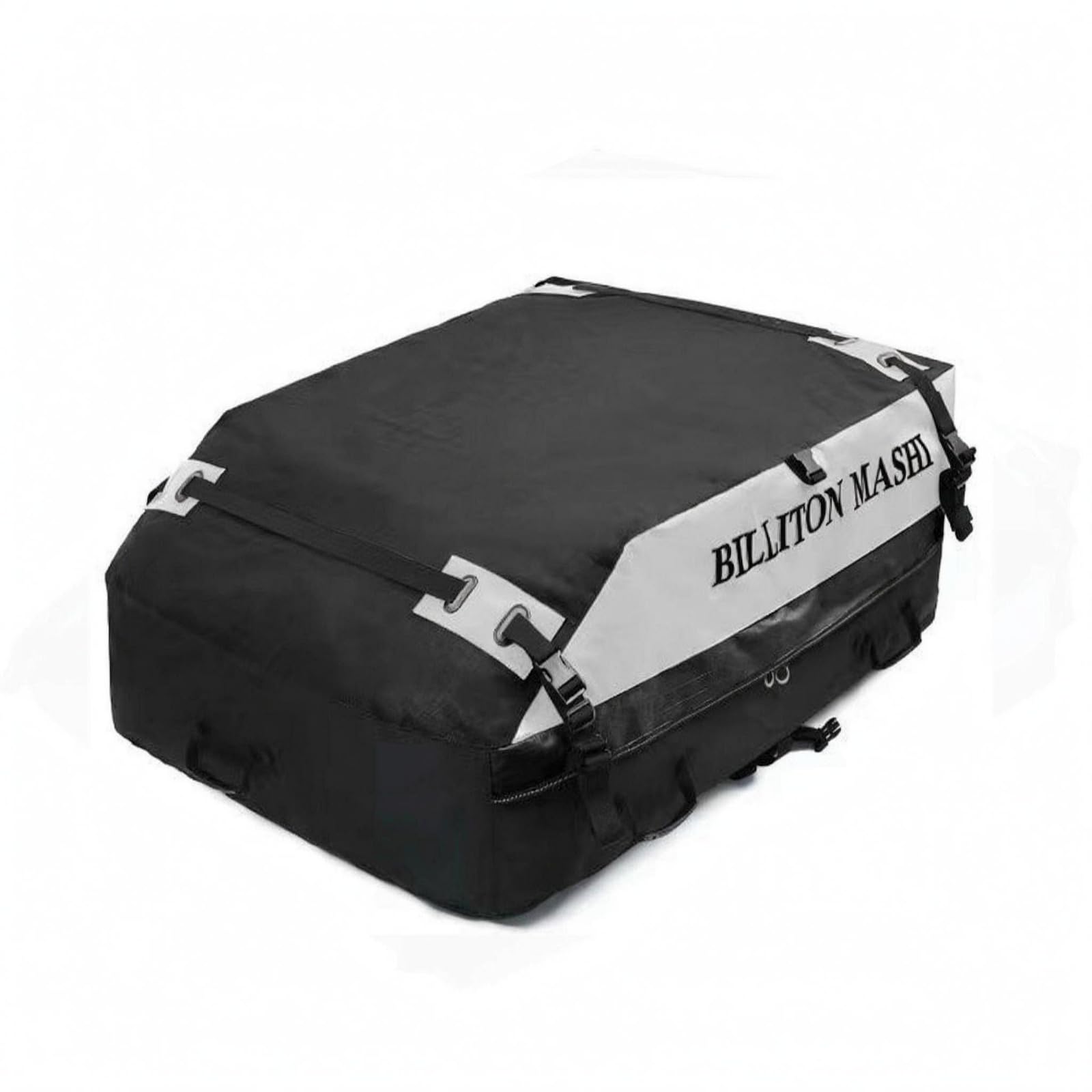 MERIGLARE Coffre de Toit Voiture Sac de Toit Bagage Toit Porte-Bagages Souple en PVC avec Accroches Multiples et Boucles de Sangle, Noir avec Accessoires Complets, 19 Mètres Cubes