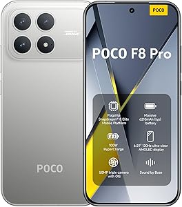 Xiaomi POCO F8 Pro, Smartphone 12+256GB, 6.59″ AMOLED screen 120 Hz, Triple camera 50 MP with 60mm telephoto lens, Bose si…