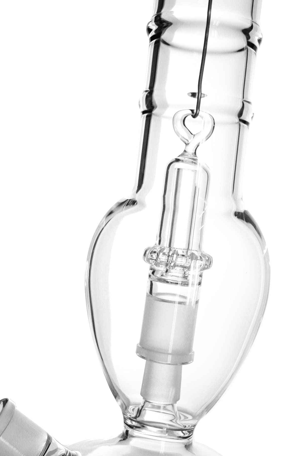 Heisenberg Mad Professor Glasbong mit austauschbarem Perkolator, 18.8 Schliff (NS19 bistabil), Höhe 40cm