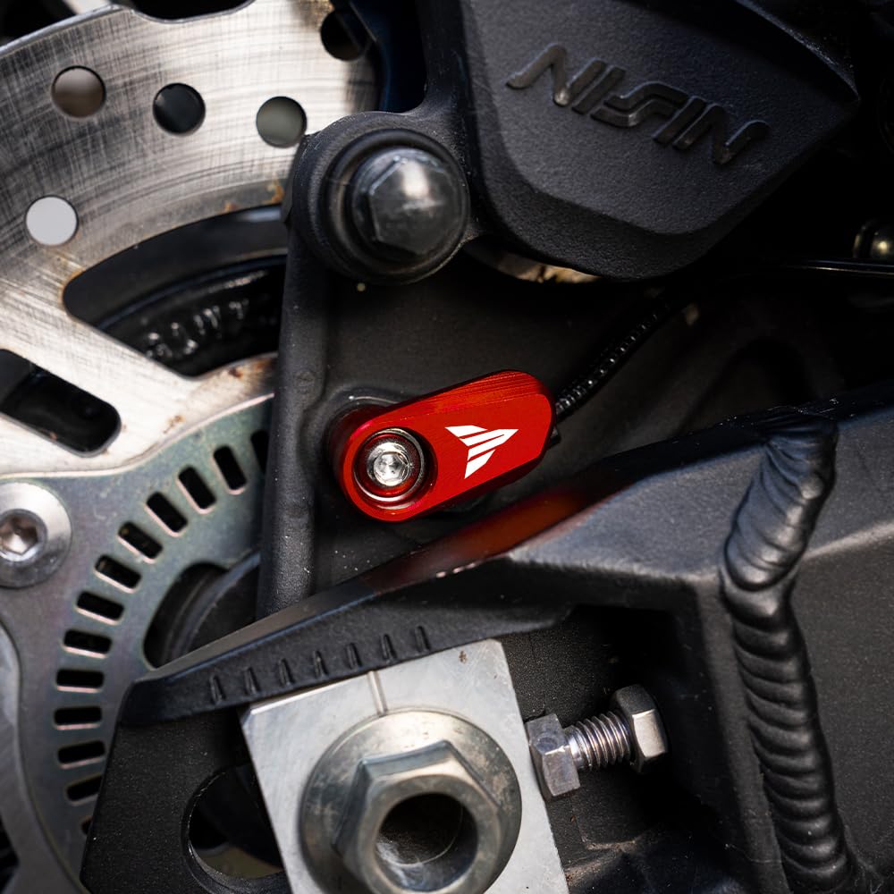 Lot de 2 capuchons de protection de capteur ABS pour moto MT07 MT09 MT03 MT-09 MT-07 MT-03 CNC - Accessoires (rouge)