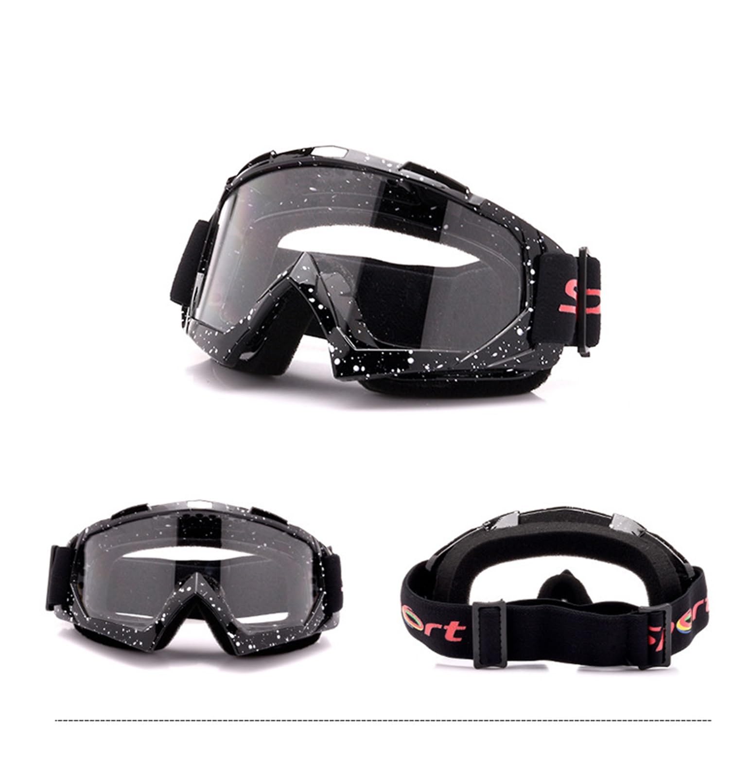 Gafas de esquí - Gafas de esquí antiniebla para adultos Gafas de máscara grande Gafas de esquí para hombres y mujeres Gafas de snowboard para nieve - Gafas de moto transpirables a prueba de vient