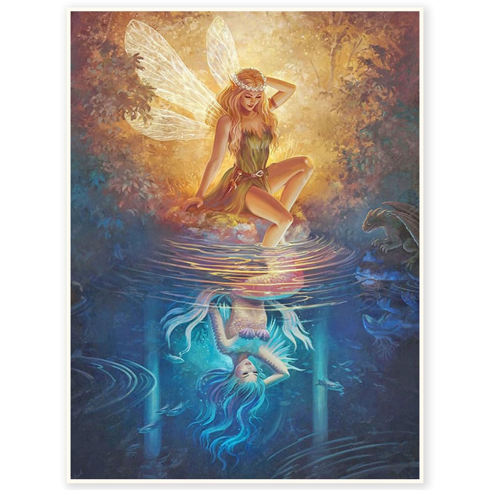 DCIDBEI Diamond Painting 5D Completo Rotondo 40x50 Cm - Uccello E Farfalla Rosa - Kit Fai Da Te Per Decorazione Parete Soggiorno - 4