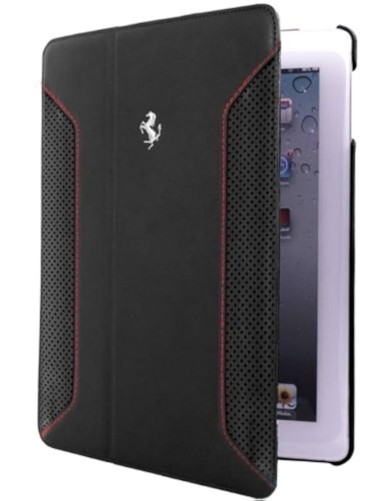 フェラーリ iPad タブレットケース クラッチバッグ Amazon.com: FERRARI iPad Air F12 Leather Booktype Tablet
