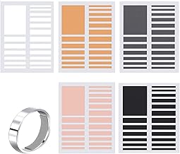 Ring Reducer, Ring Size Adjuster Set, Ring Reducer, Invisible Ring, Smaller for Loose Rings, Ring Size Enhancer (Black, White, Yellow, Grey, Skin Tone), Rubber, No gemstone