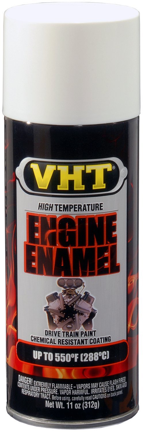 VHT SP129-6PK 550° Engine Enamel High Heat Spray Paint – Gloss White – 11 oz. Aerosol Can, Pack of 6