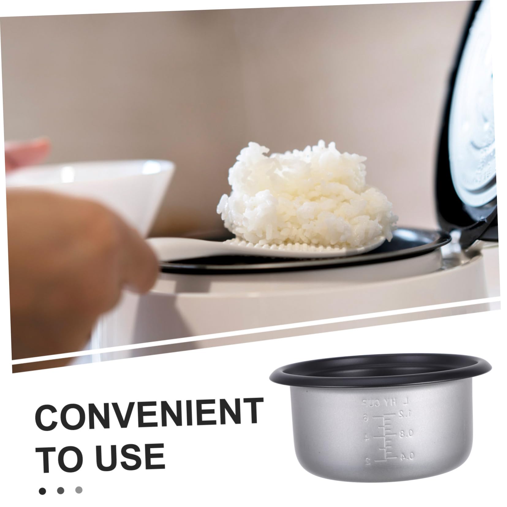Pot Intérieur pour Cuiseur à Riz 3 L en Alliage, Remplacement Antiadhésif | Pot Interieur Cuiseur Riz, Finition Soignée, pour Cuiseur à Riz Domestique et Hôtel Style Aléatoire
