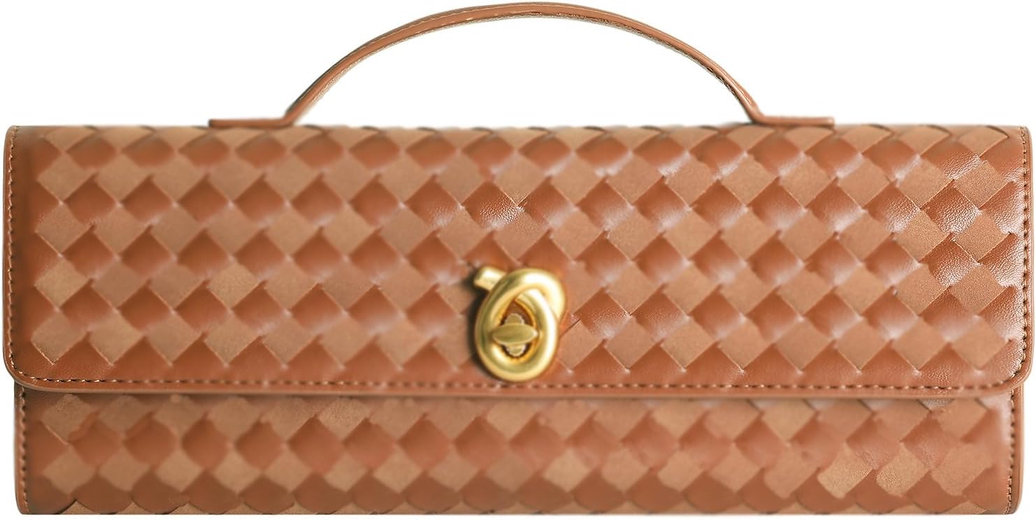 Woven Clutch Purses for Women, Leather Evening Clutch, Handmade Woven Shoulder Bag Crossbody Bag