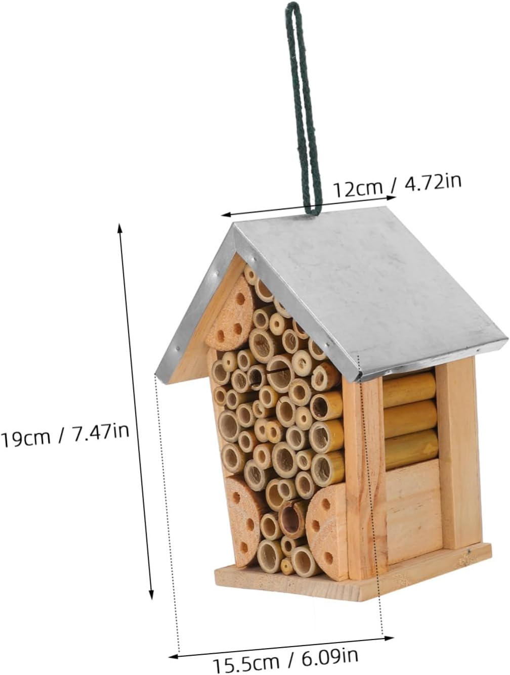 Wooden Bee and Butterfly House Bee Shelter Garden Decor Hive Insect Hotel for Outdoor