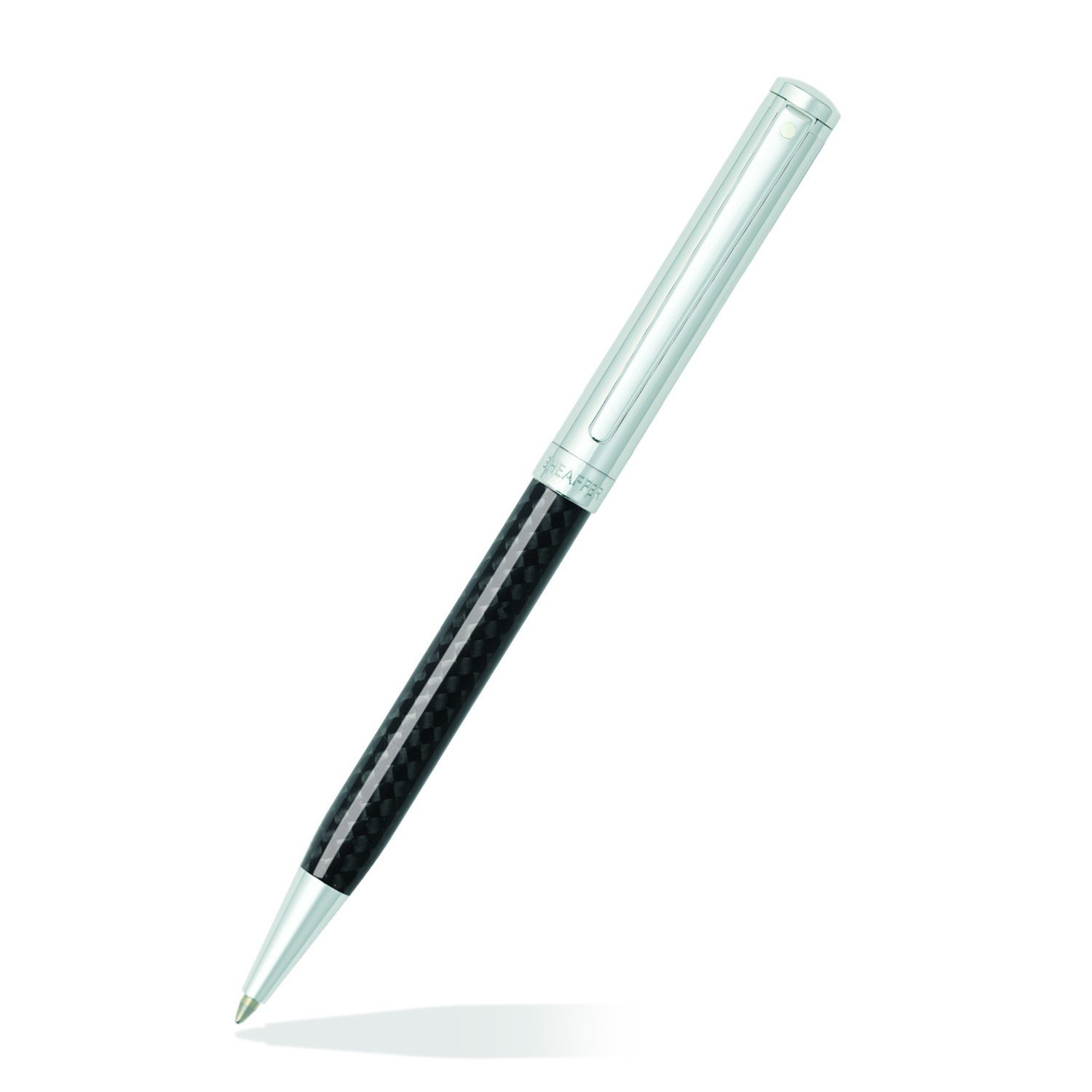 Sheaffer Intensity Kugelschreiber – Carbon-Korpus Mit Chrom-Kappe, Inkl. Schwarzer Mine & Geschenkbox