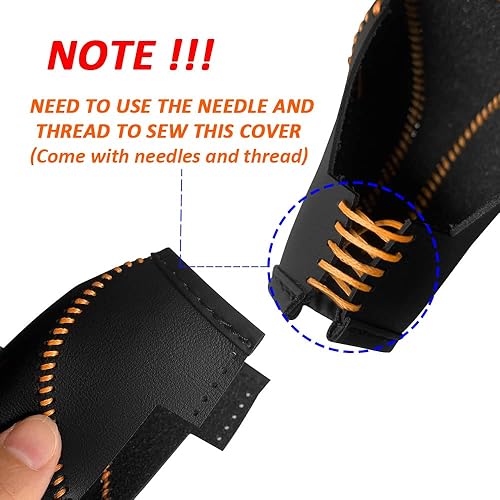 Miniatura 2 de DEYTOP Cubierta de palanca de cambios para Subaru Crosstrek y Forester 2019-2023 Protector de palanca de cambios de cuero para accesorios Subaru