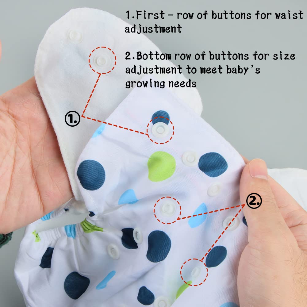 Pannolini Lavabili Inserti Pocket Elastico Regolabile Neonato Fodere Riutilizzabili