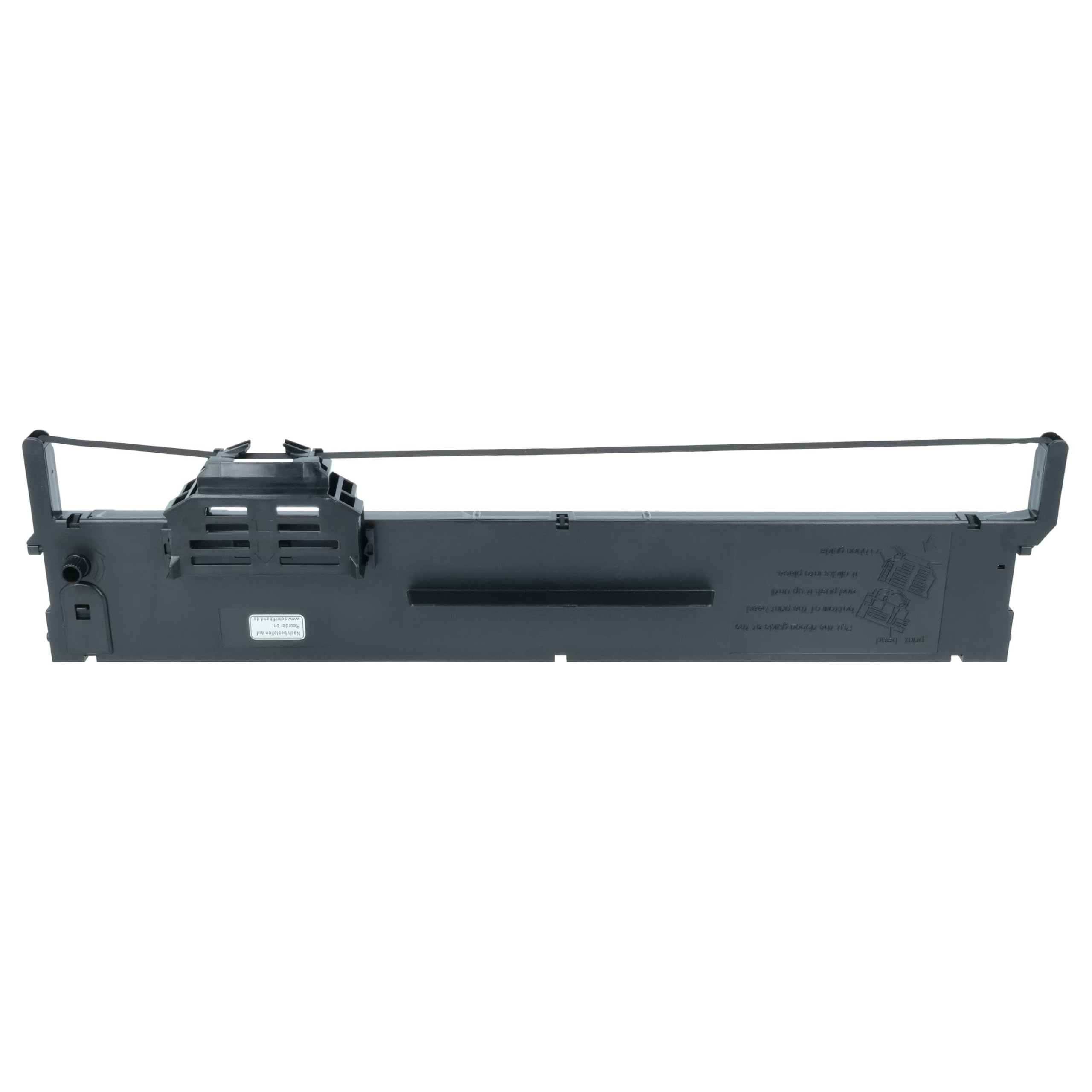 vhbw 5x Farbband Schriftband kompatibel mit Epson PLQ 20 | PLQ20, PLQ 20 D, PLQ 20 CS, PLQ 20 DM Nadeldrucker, Bondrucker - Schwarz