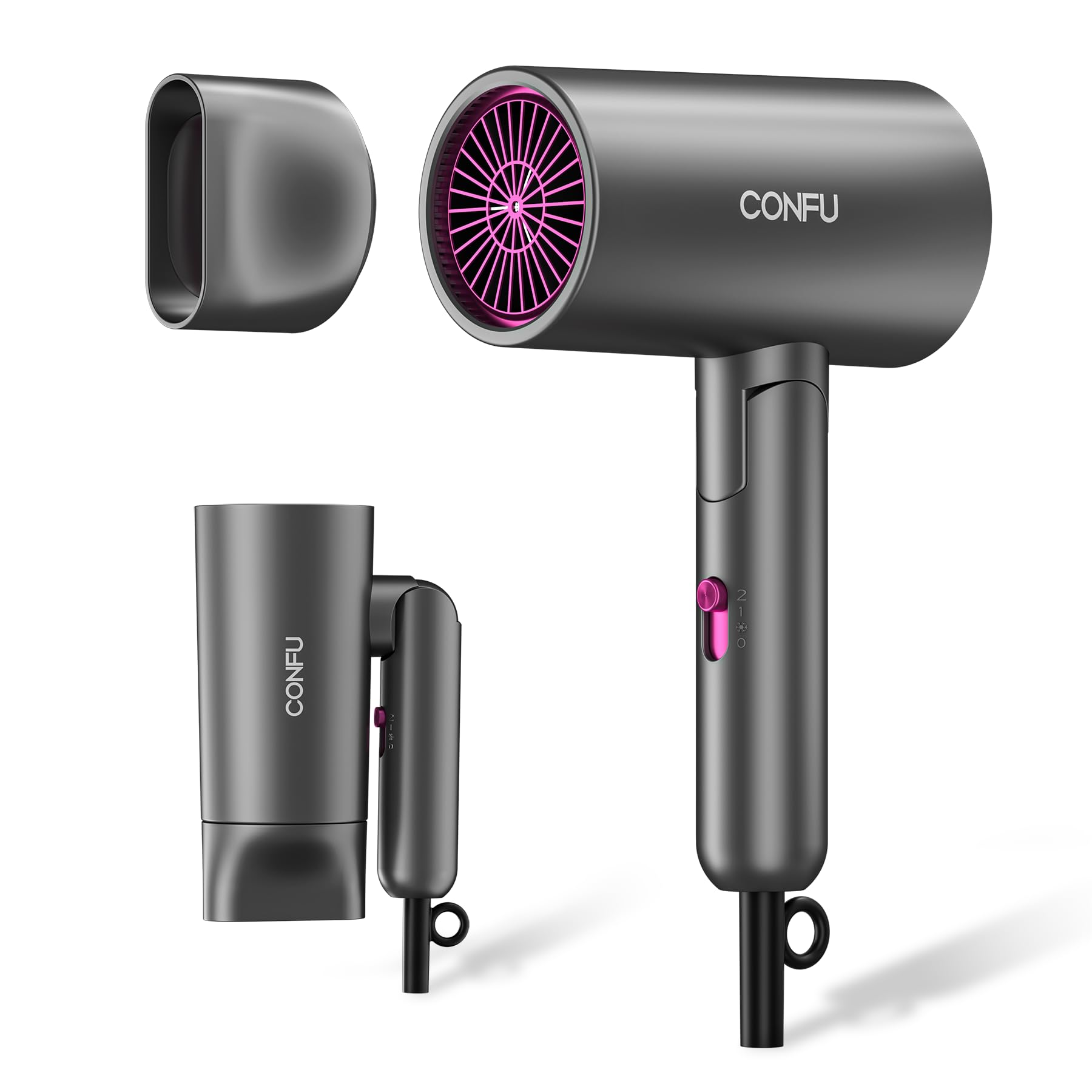 CONFU ドライヤー 1200W ヘアドライヤー 折り畳み式 大風量 速乾 高…