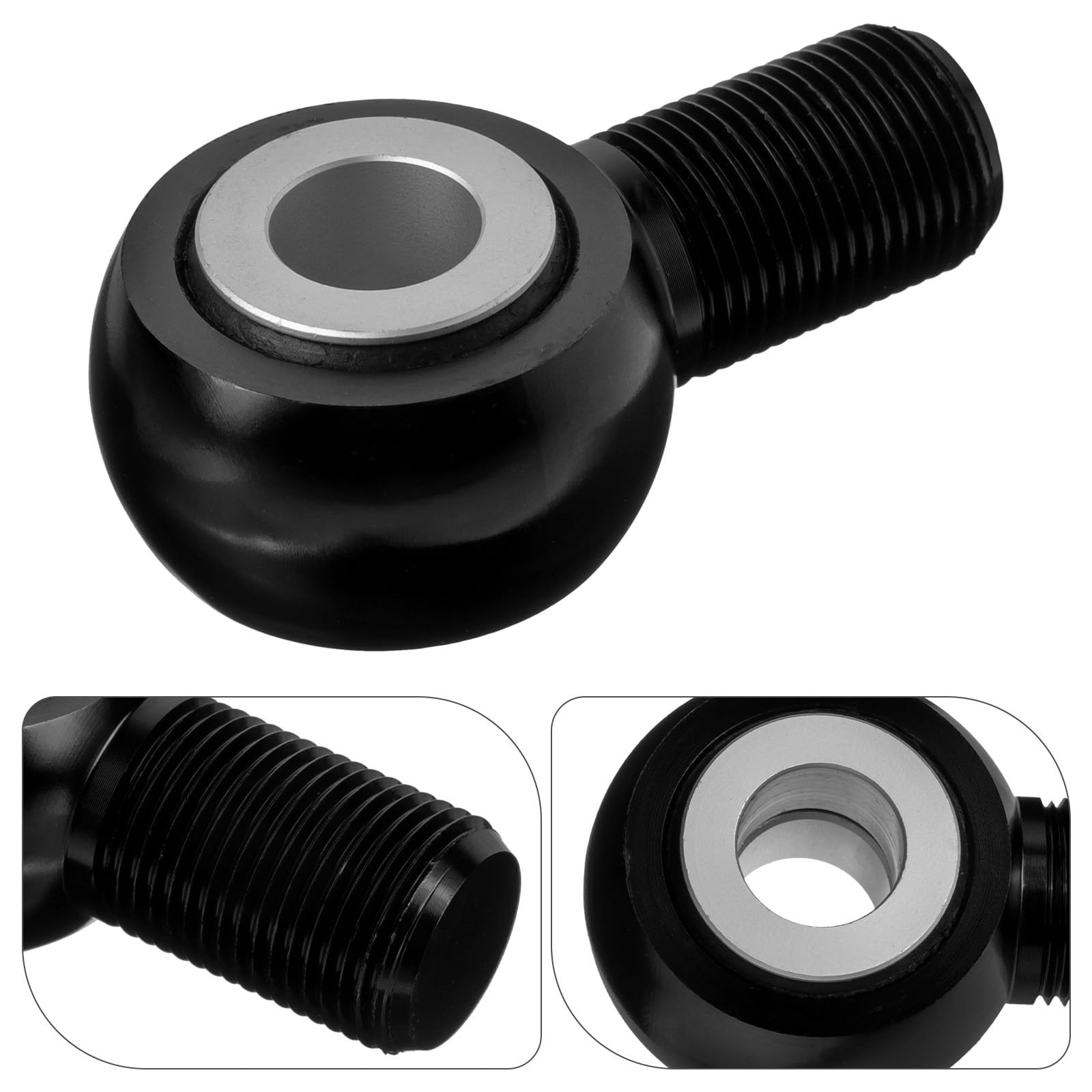 Baluue Adaptador de Amortiguador Trasero para Motocicleta en Hierro Negro Extremo Redondo, Resistente y Práctico para Mejorar la Absorción de Impactos en Motos