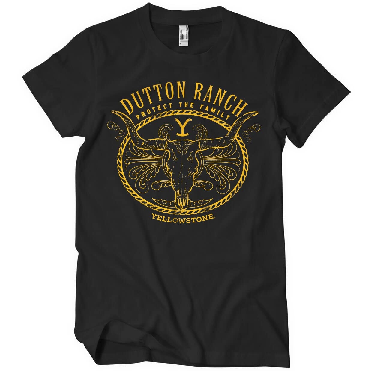 Yellowstone Unisex Black Officially Licensed Protect The Family Mens T-Shirt (Black), XXXXX-Large