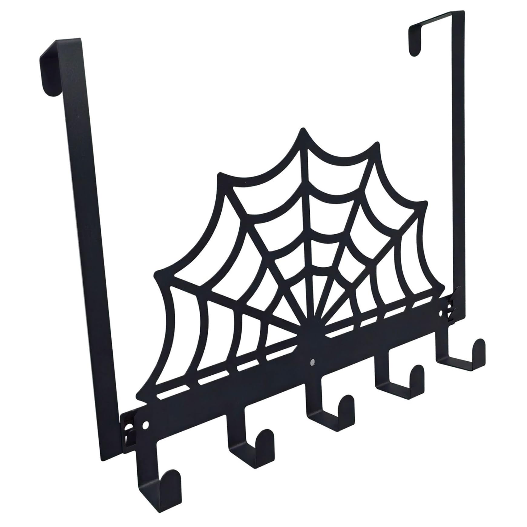 Crochet de porte gothique toile d'araignée à 5 crochets noir