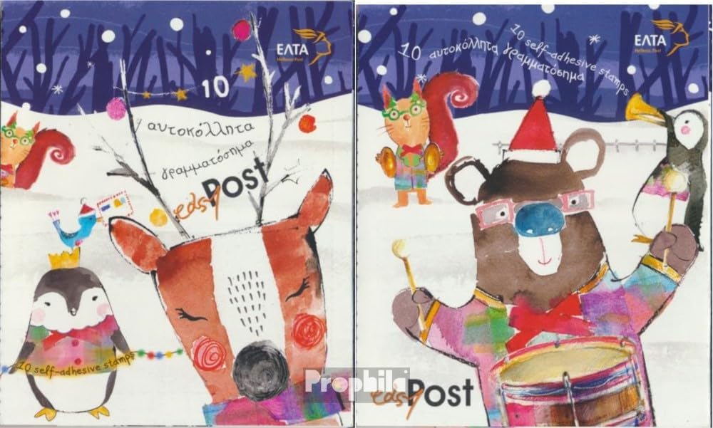 Greece 2979MH-2980MH 2 Stamp Booklet (Complete.Issue.) unmounted Mint/Never hinged ** MNH 2017 Christmas (Stamps for Collectors) Christmas