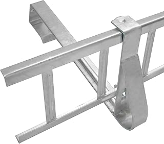 Schneegitter 2,4 m x 200 mm Typ D, Schneeschutz für Dach, Komplettes Set mit 2x 1,2 m Schneefanggittern, 6x Schneefanggitterstützen & 4x Verbindern, Schneefangsystem aus Stahl, Feuerverzinkt