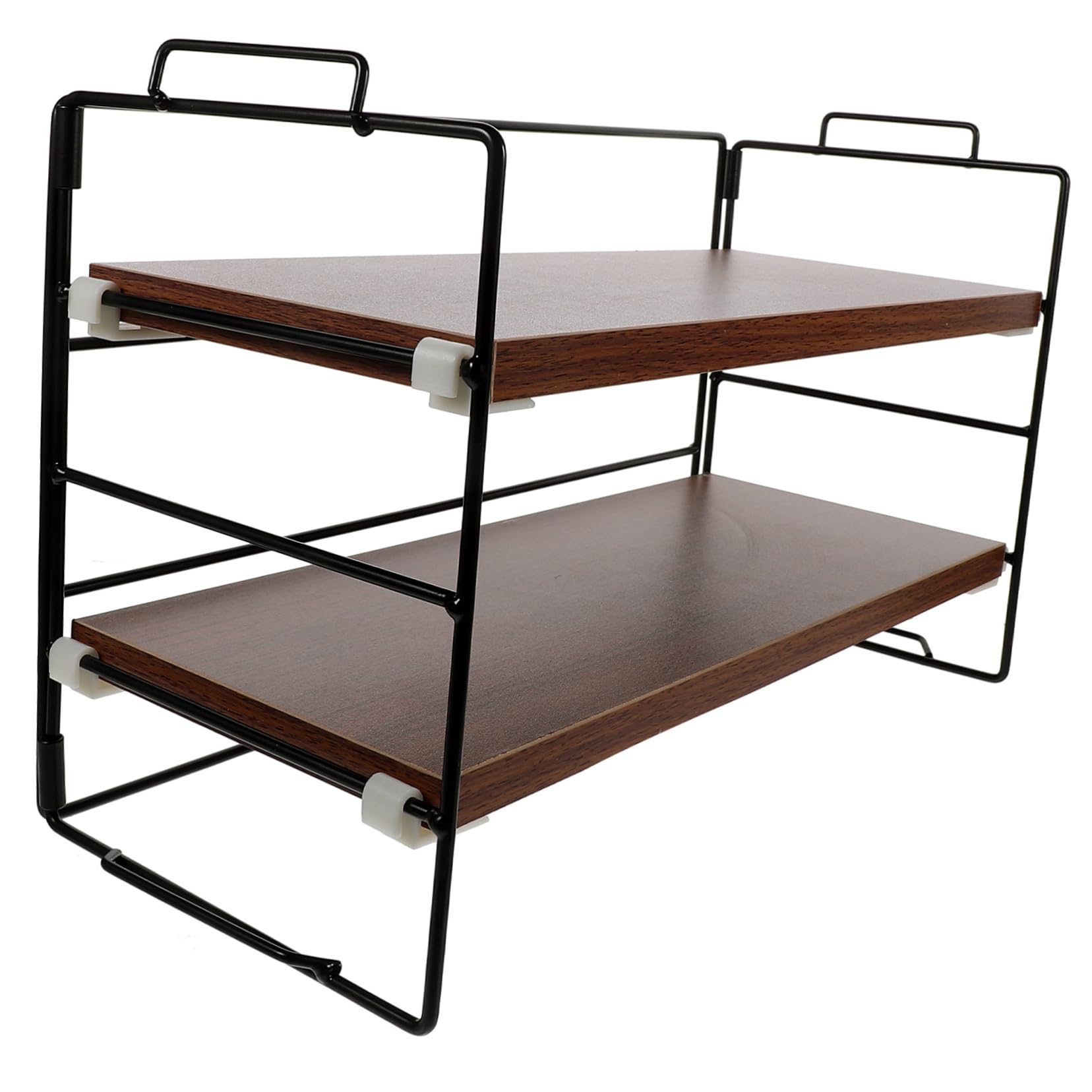 2-stöckiger Make Up Organizer aus Eisen und Holz mit Großer Kapazität zur Aufbewahrung von Kosmetik Schminktisch und Badezimmer