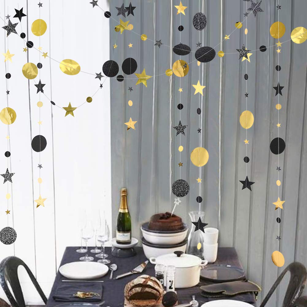 Guirlandes D'étoiles Et De Lune à Paillettes Irisées De 4M, Décoration Holographique De Fête D'euphoria, Arrière-plan Suspendu Pour Anniversaire, Enterrement De Vie De Jeune Fille