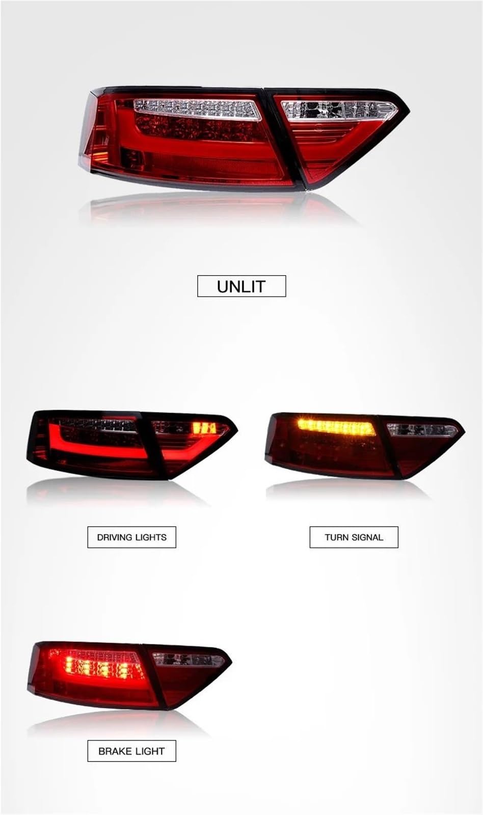 Tylne światło samochodowe Dla Audi A5 S5 2008-2016 Akcesoria Samochodowe Lampy Światła Lampa Tylna Facelift Tylny Sygnał Motoryzacyjny HIOPILKIKG
