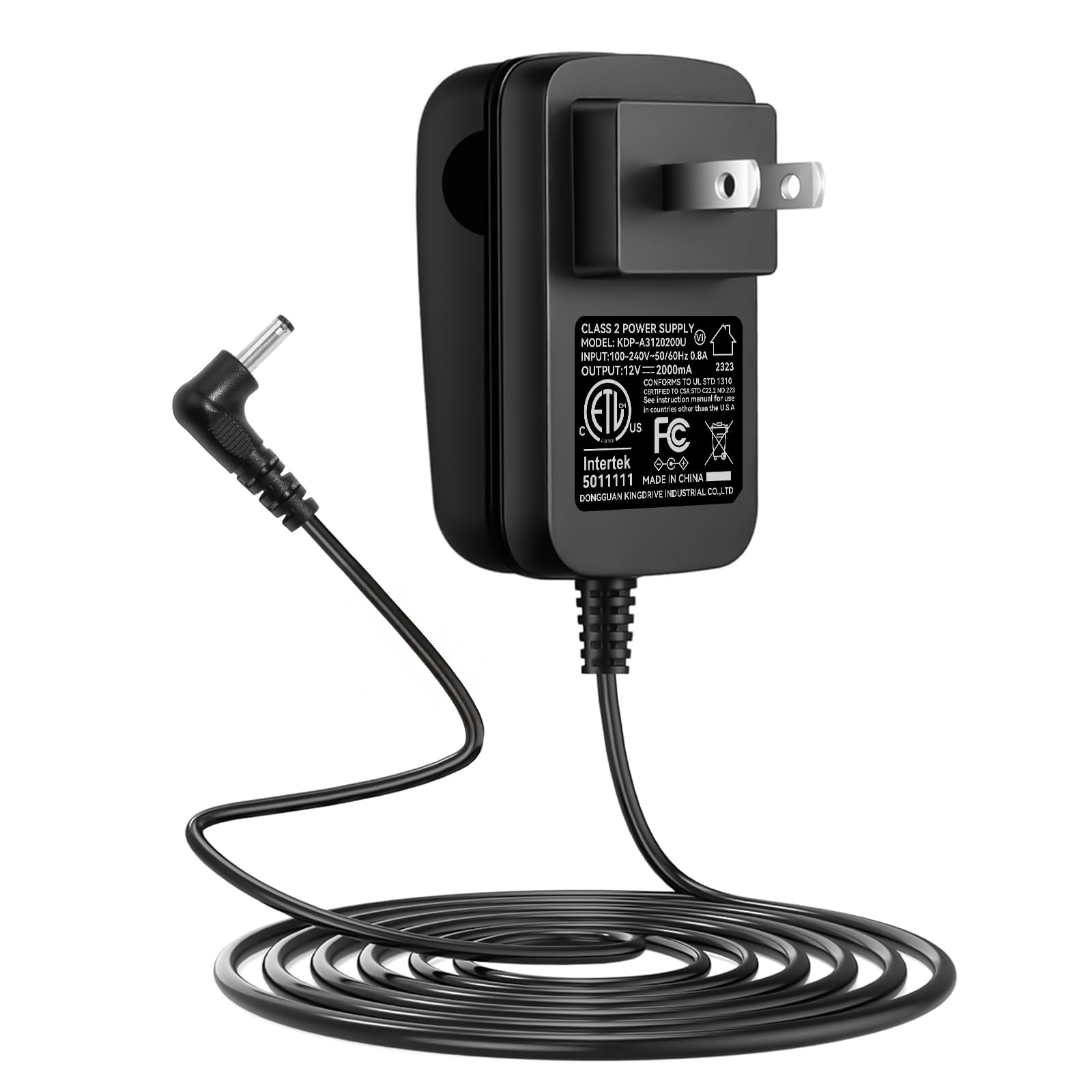 Makartt Original Power Charger Adapter for Malory Nail Drill, 12V 2A AC Battery Supply Cord for 30000RPM Rechargeable Electric File Manicure Tech Art