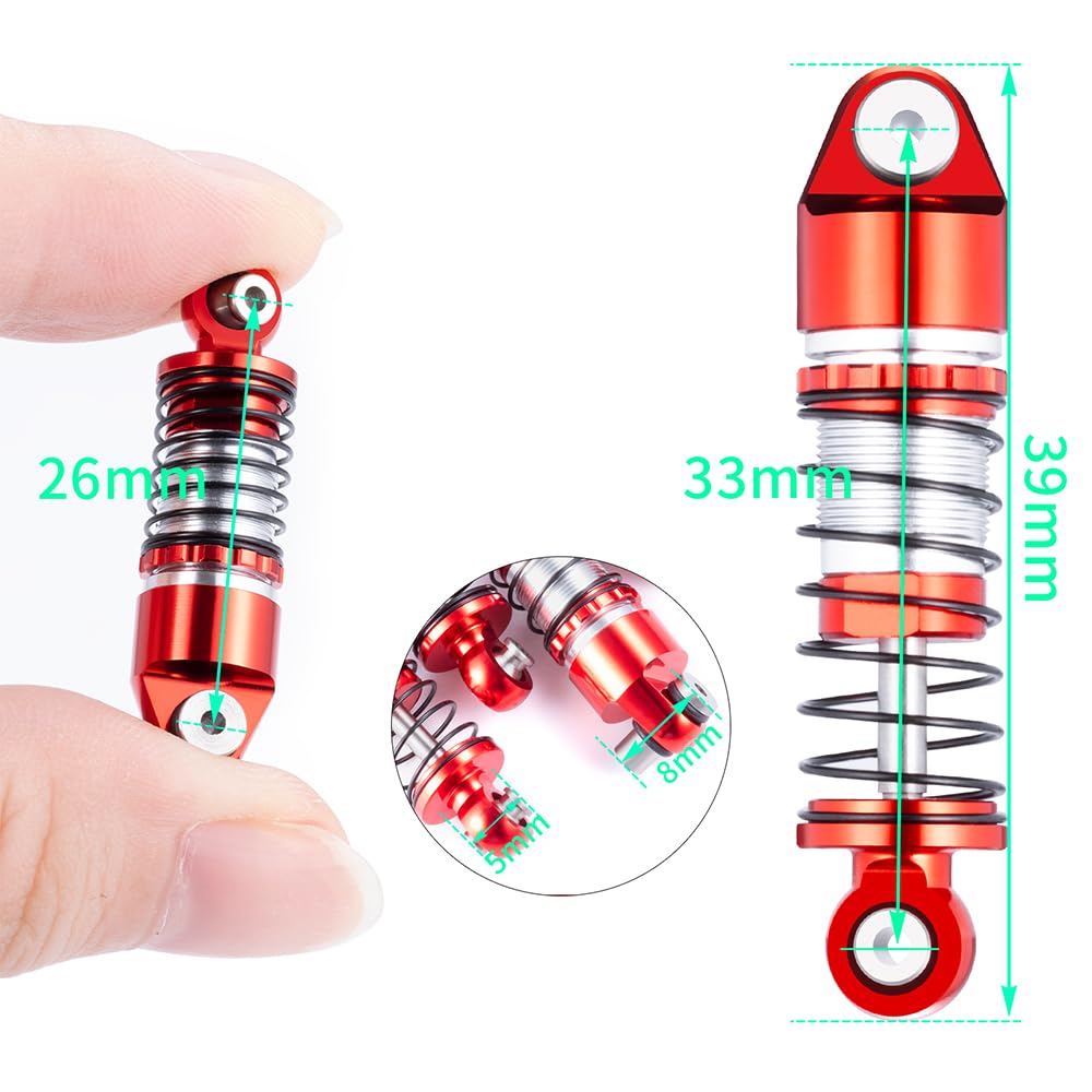 GMade 23202 RSD Piggyback Shocks 90mm Length, (2)