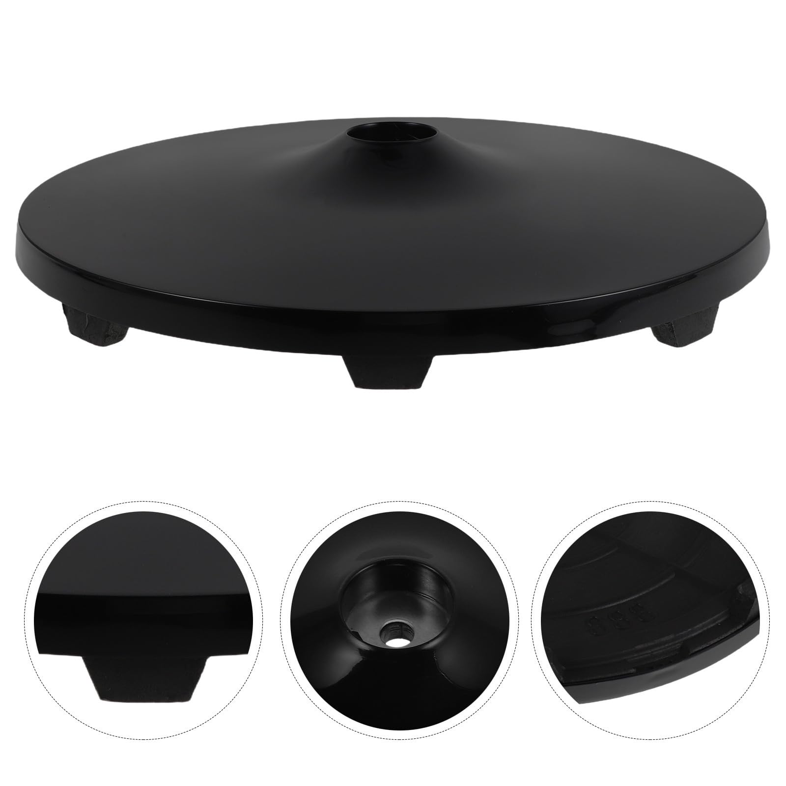 ULTECHNOVO Base para Ventilador de Suelo Negro de Plástico Instalación Fácil y Agujeros Preperforados, Soporte Antideslizante Adecuado para Decoracion Verano en Salón u Oficina