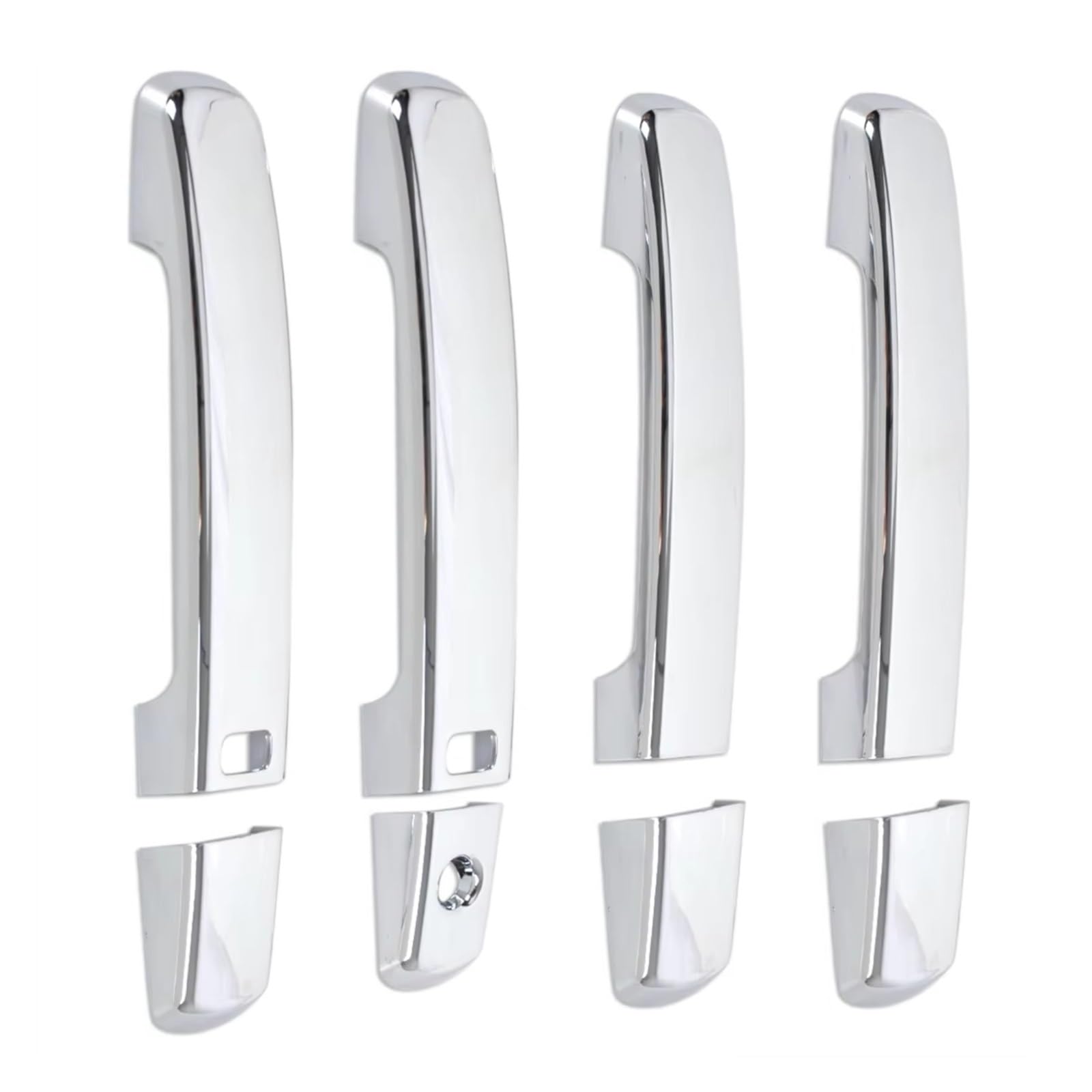 DSPOLIMV Outer Door Handle Cap Compatible with Nissan for Sentra 2007-2011 for Frontier 2005-2008 Chrome Door Handle Cover for Smart Keyhole Accessories