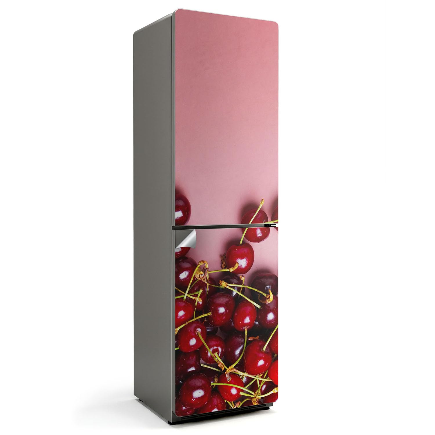 Autocollants pour frigo 60x205 cm décor cerises pour cuisine conviviale