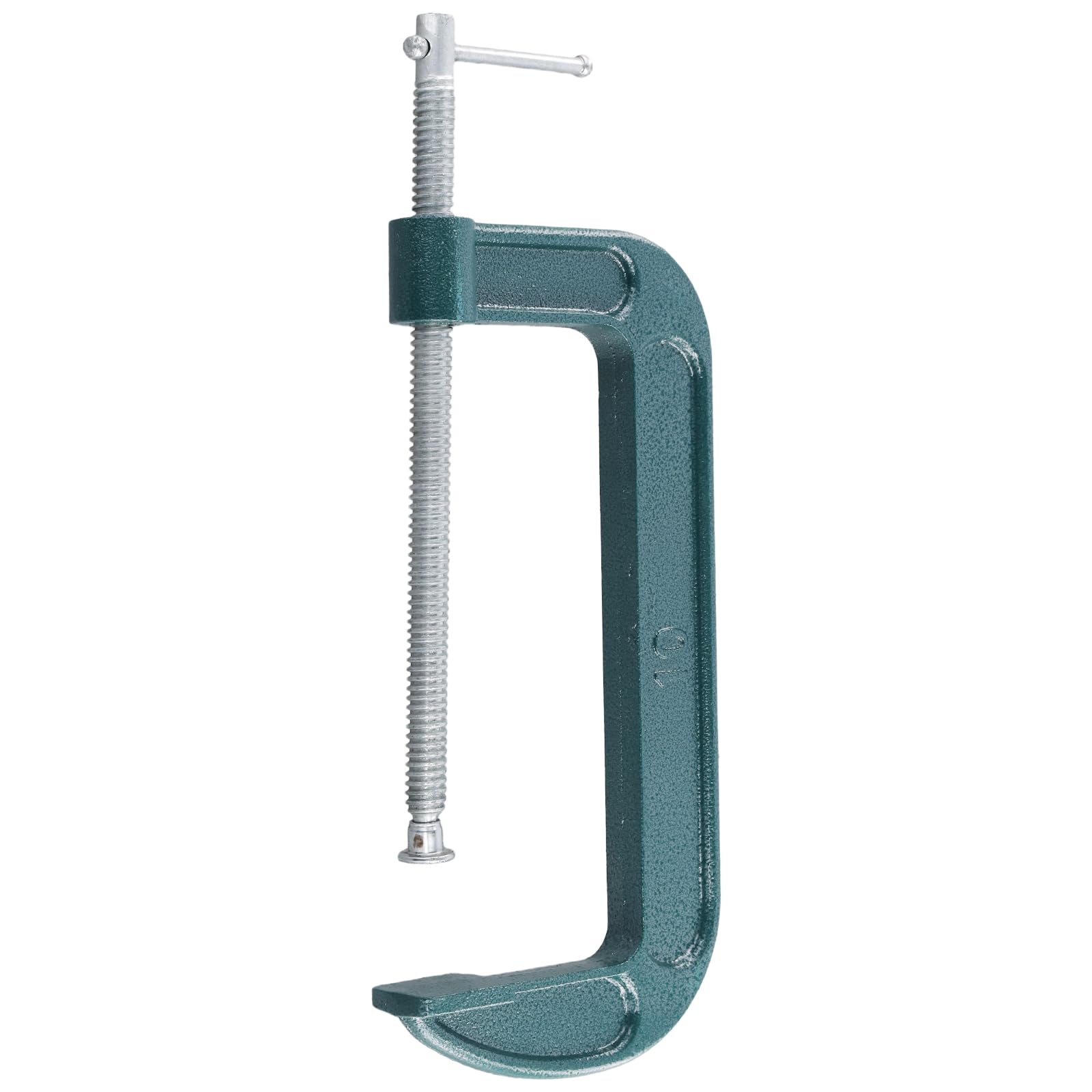 LEXININ 10 Inch Large G Clamp, Jaw Opening 200mm Green C Clamps for Woodworking Welding Building, Malleable Cast Iron