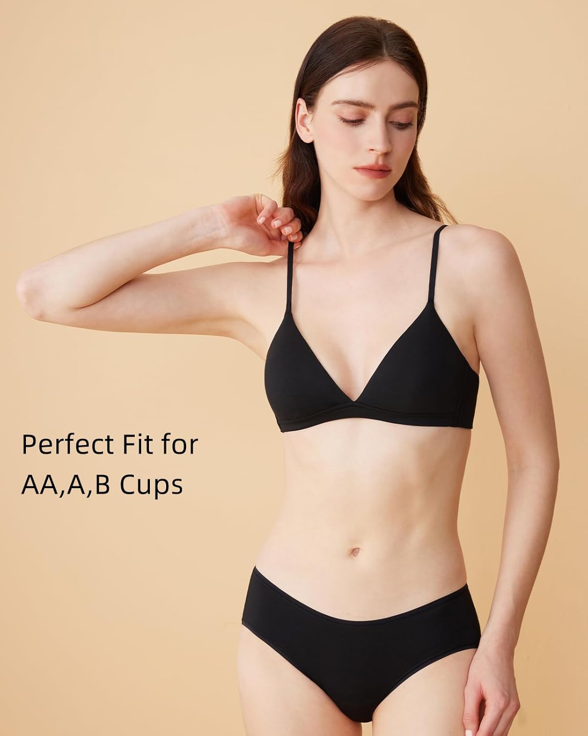 Pima Cotton Modal Bralette for Small Chest - Wireless Bra AAA/AA/A/B Cup Soft Cup Triangle Bra for Petite Women - Image 2