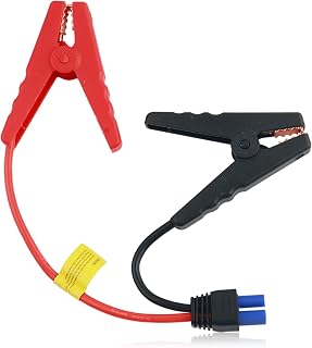 12V Battery Jumper Cables for Car with Positive/Negative Alligator Clips,10AWG Car Jumper Cables DO Port Output EC5 Connector for Urgent Starting,Insulated Jump Starter Cable