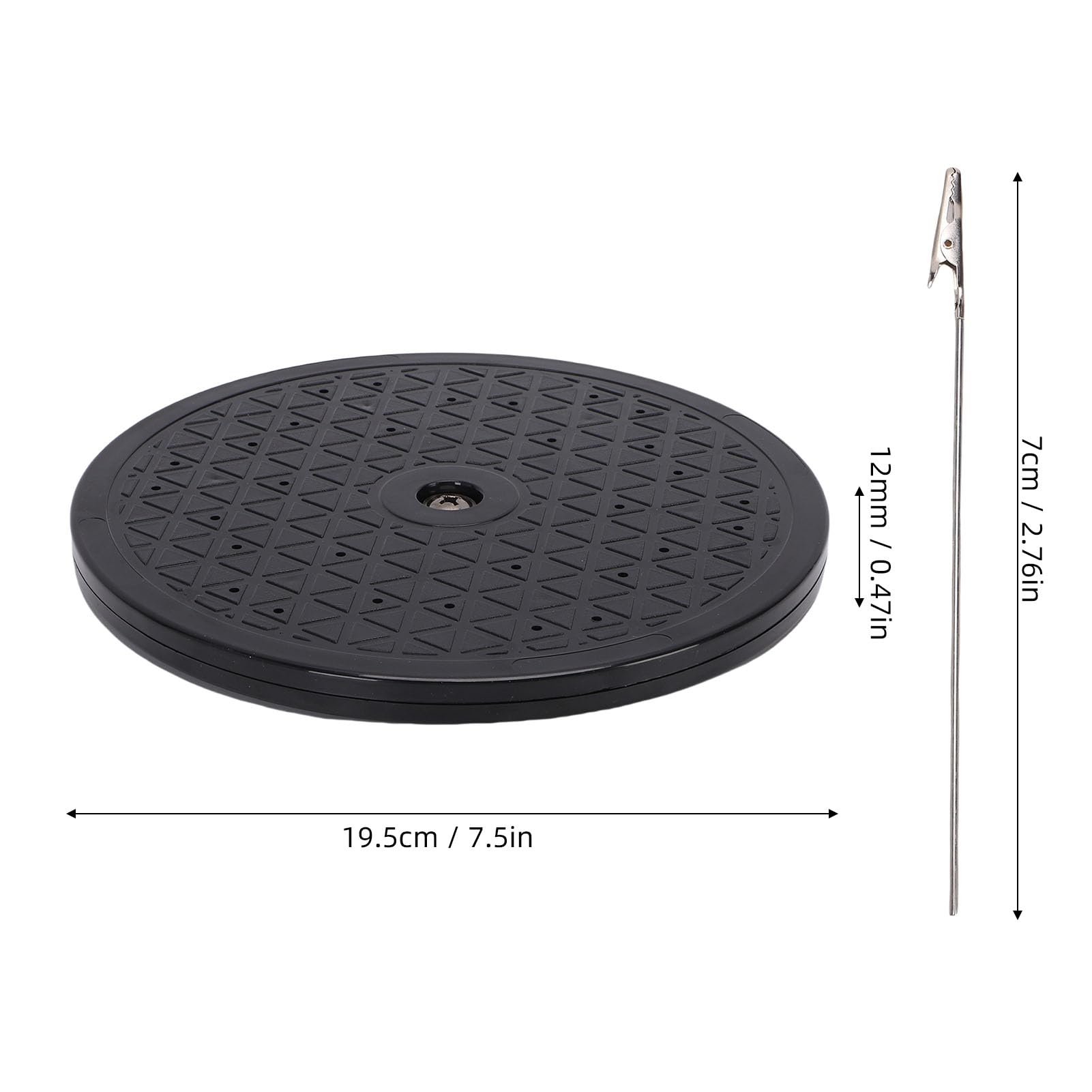 Asixxsix Plateau Tournant à 360 Degrés pour Pulvérisation de Peinture, Support de Base de Support de Peinture avec 6 Bâtons à Clips, pour Pulvérisation à L'aérographe, Projets
